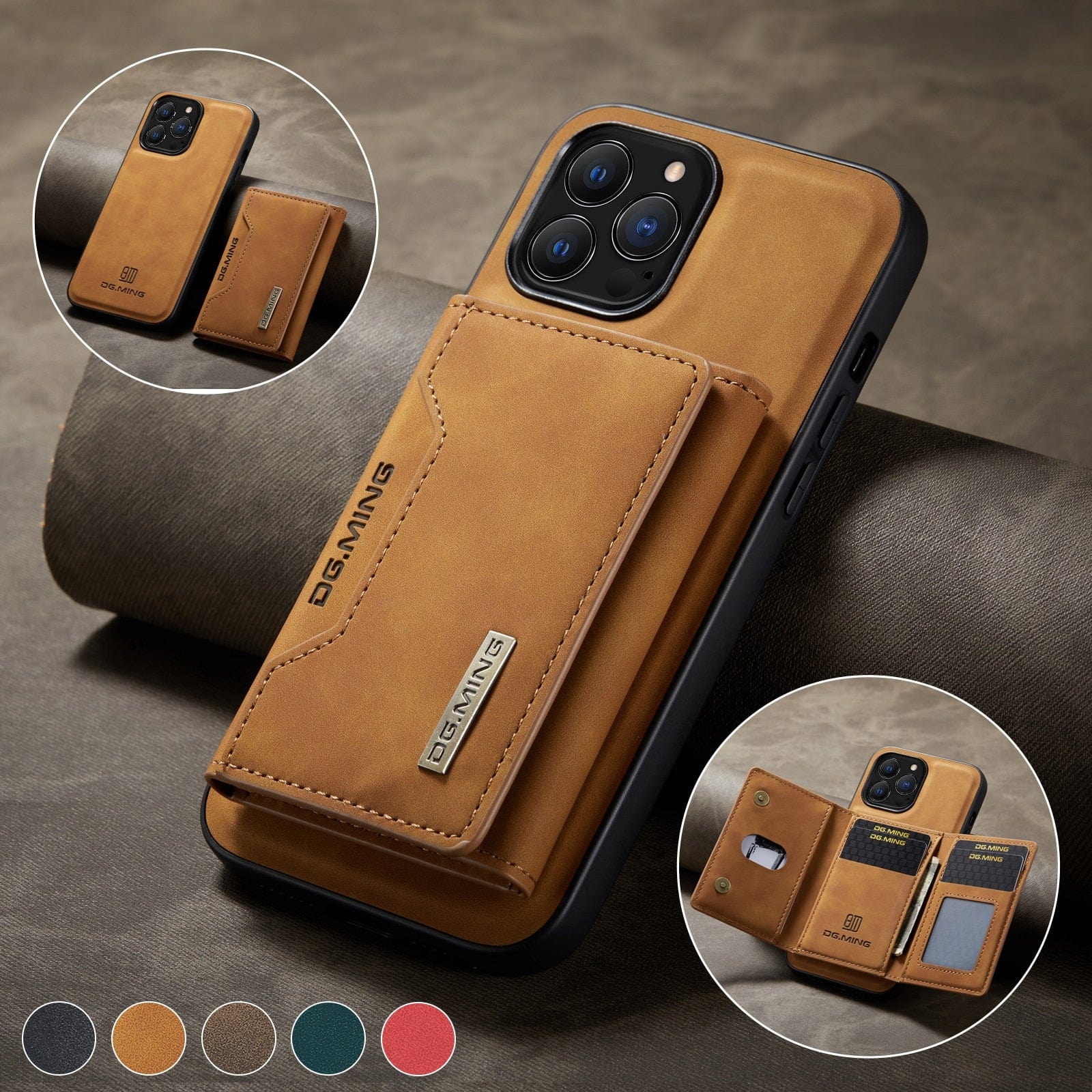 Abnehmbare Leder IPhone Wallet Case | 2 in 1 Magnetisch