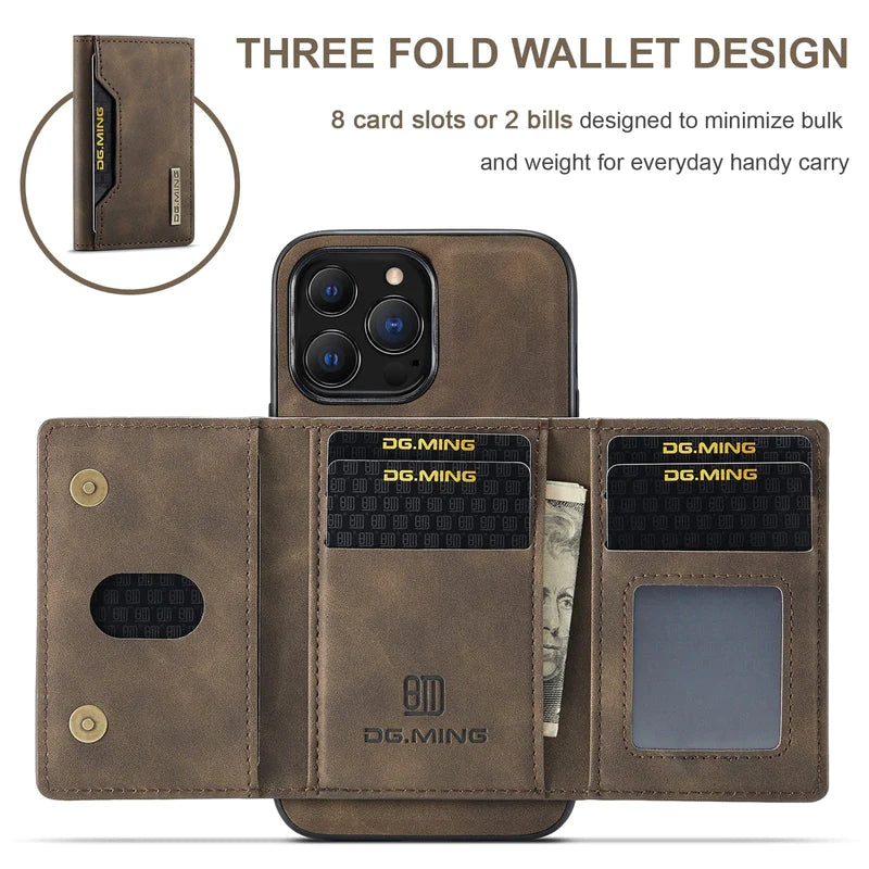 Abnehmbare Leder IPhone Wallet Case | 2 in 1 Magnetisch