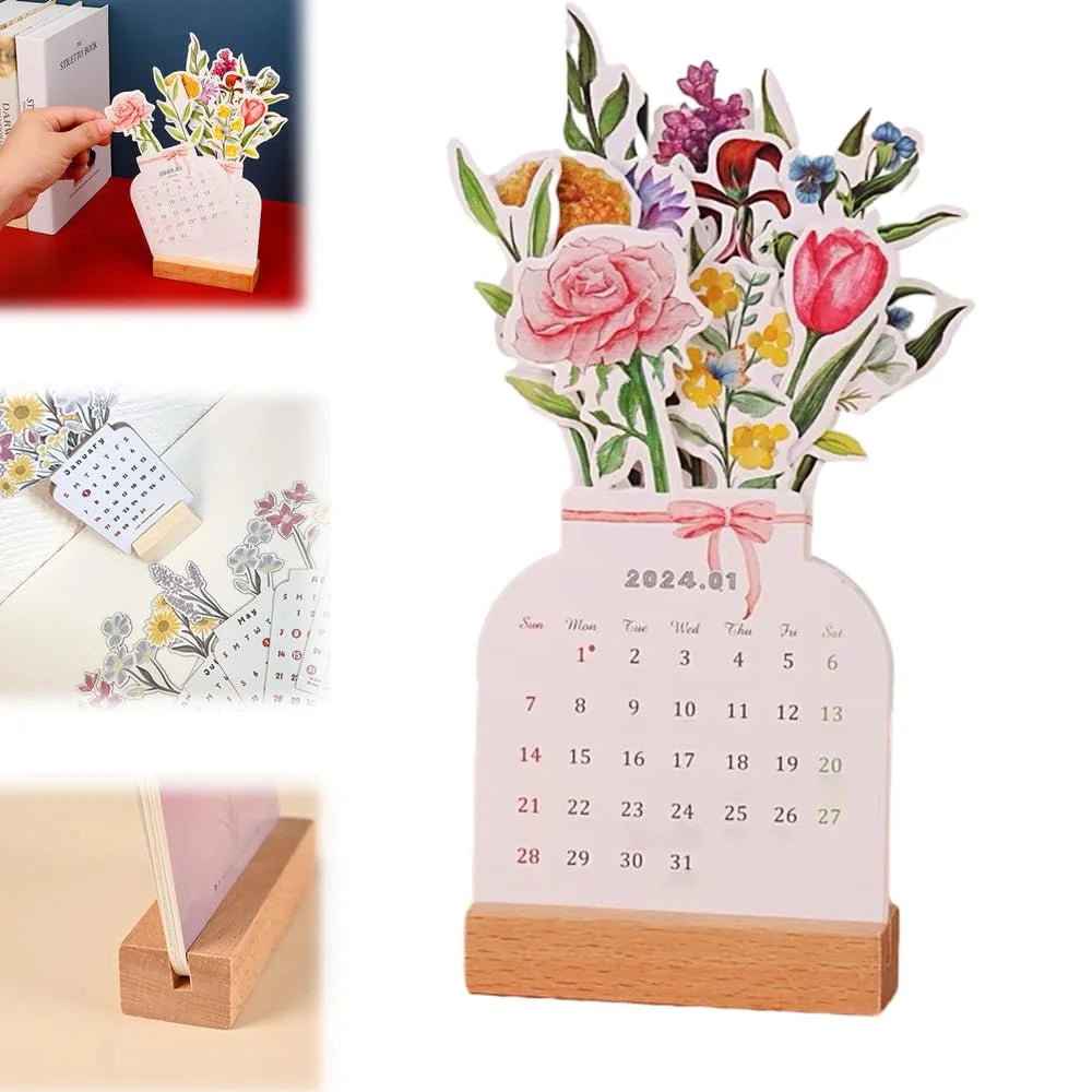 2024 Blühende Blumen Tischkalender