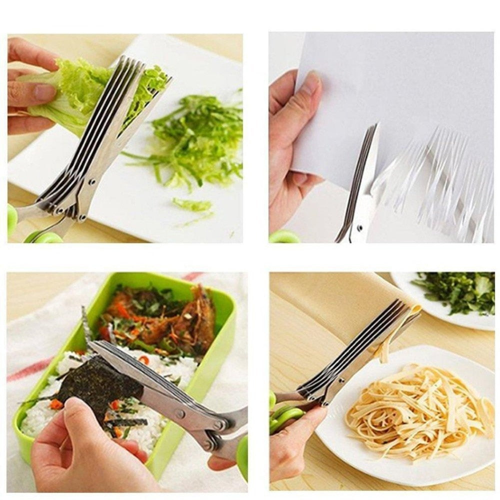 Salatschere mit 5 Klingen (1 x kaufen, 1 x gratis)