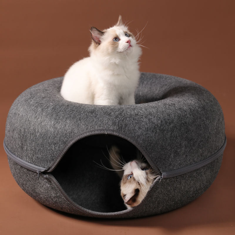 Gemütliche Katze Haven: Donut Katze Tunnel Bett