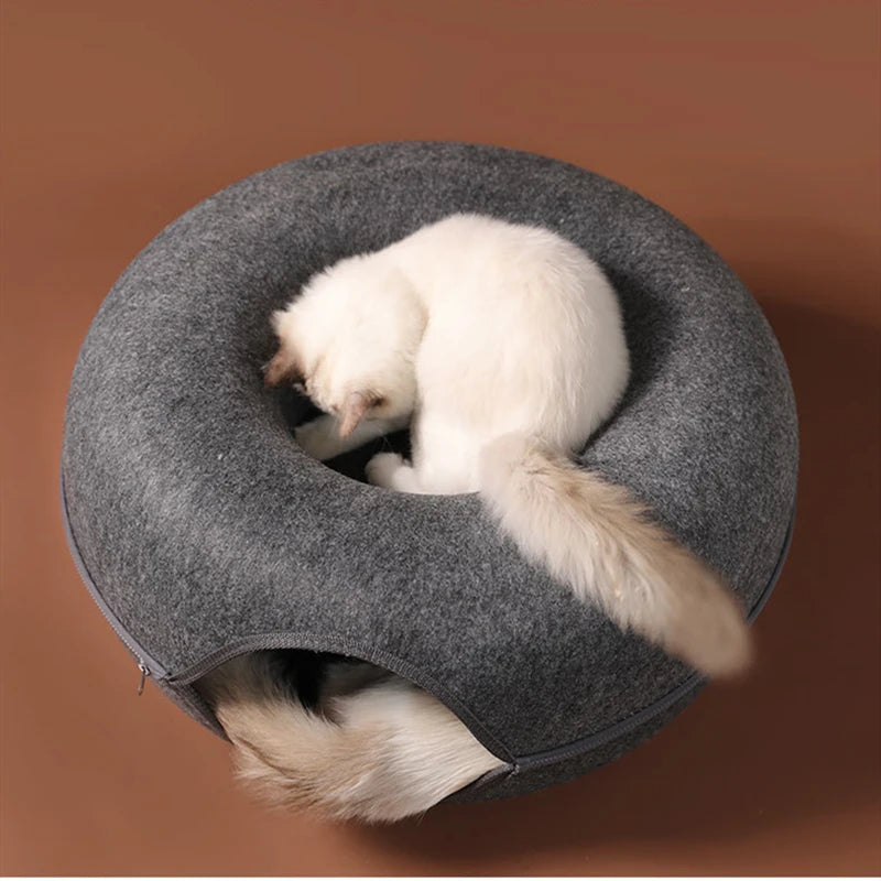 Gemütliche Katze Haven: Donut Katze Tunnel Bett