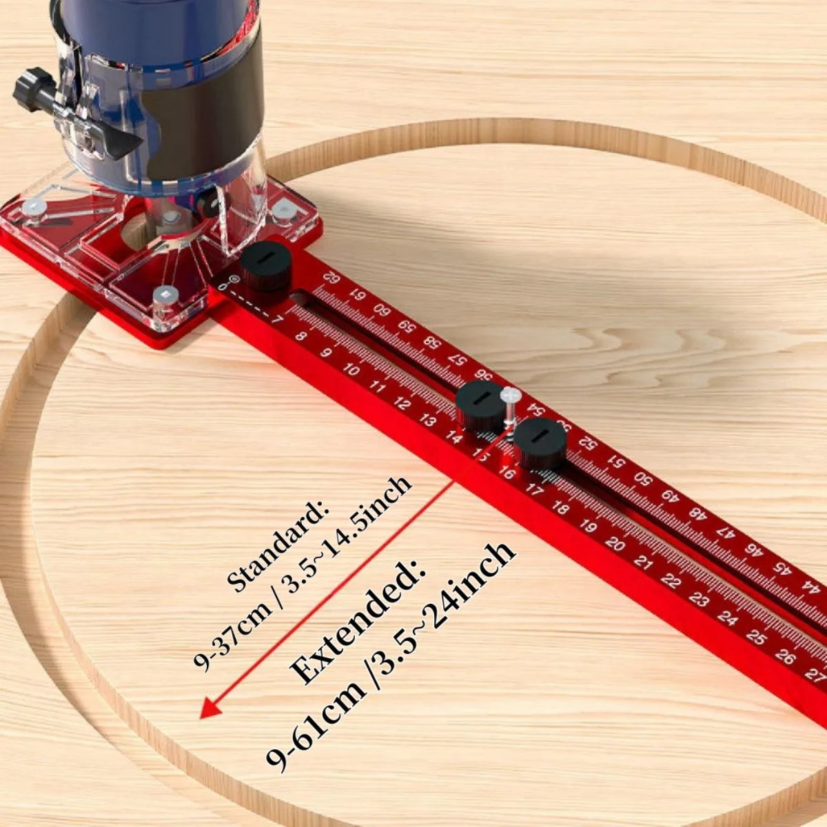 Verlängerte 3-in-1-Router-Fräse-Nuthalterung