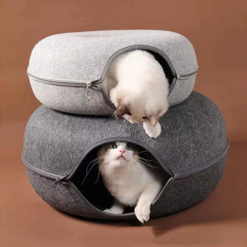 Gemütliche Katze Haven: Donut Katze Tunnel Bett