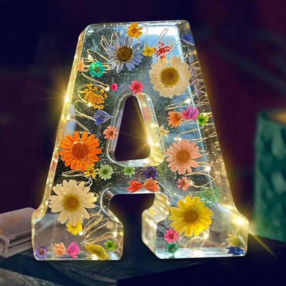 LED-Nachtlicht mit Blumen-Alphabet