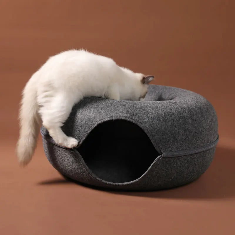 Gemütliche Katze Haven: Donut Katze Tunnel Bett